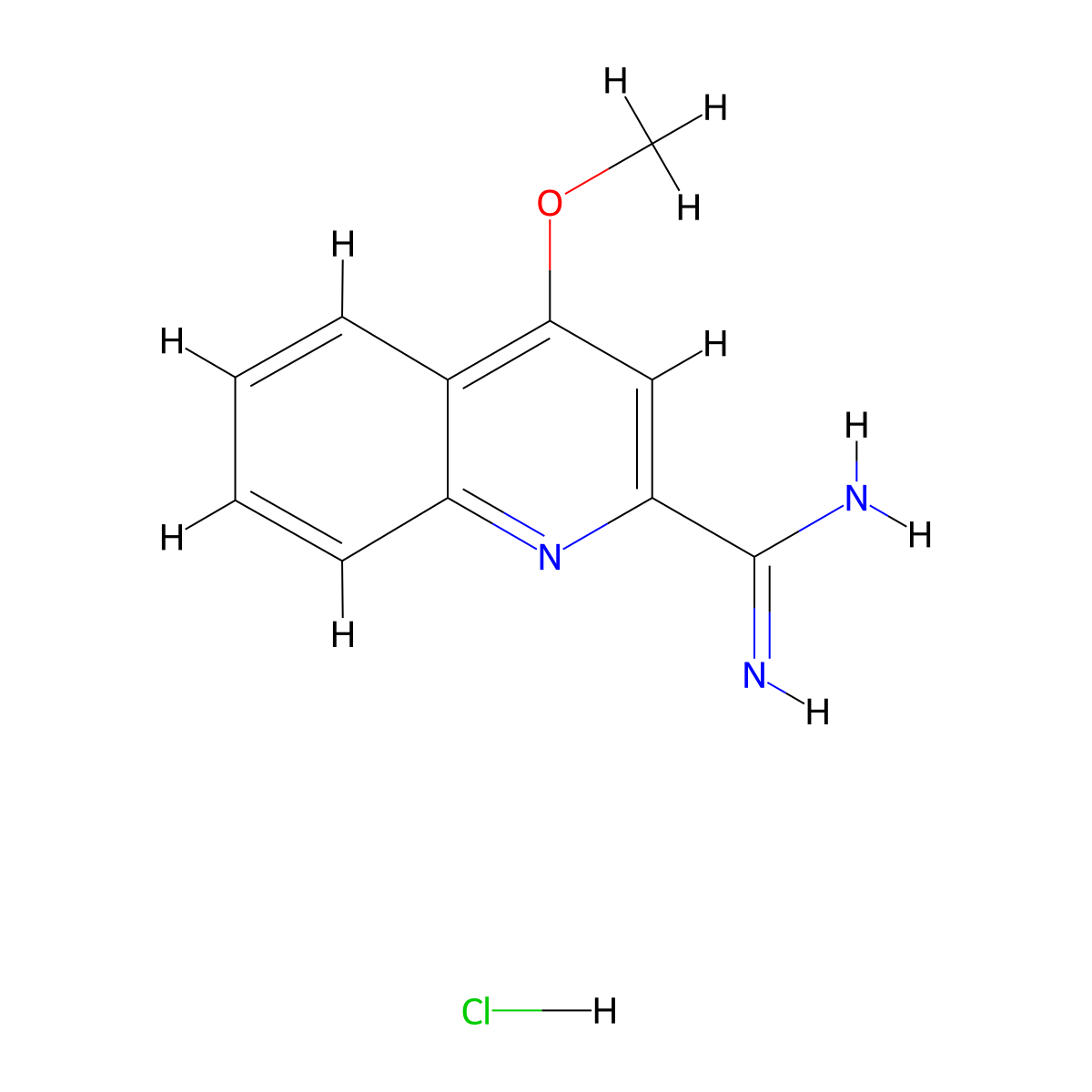 4-Methoxyquinoline-2-carboximidamide hydrochloride molecular structure, CAS 1179361-98-8