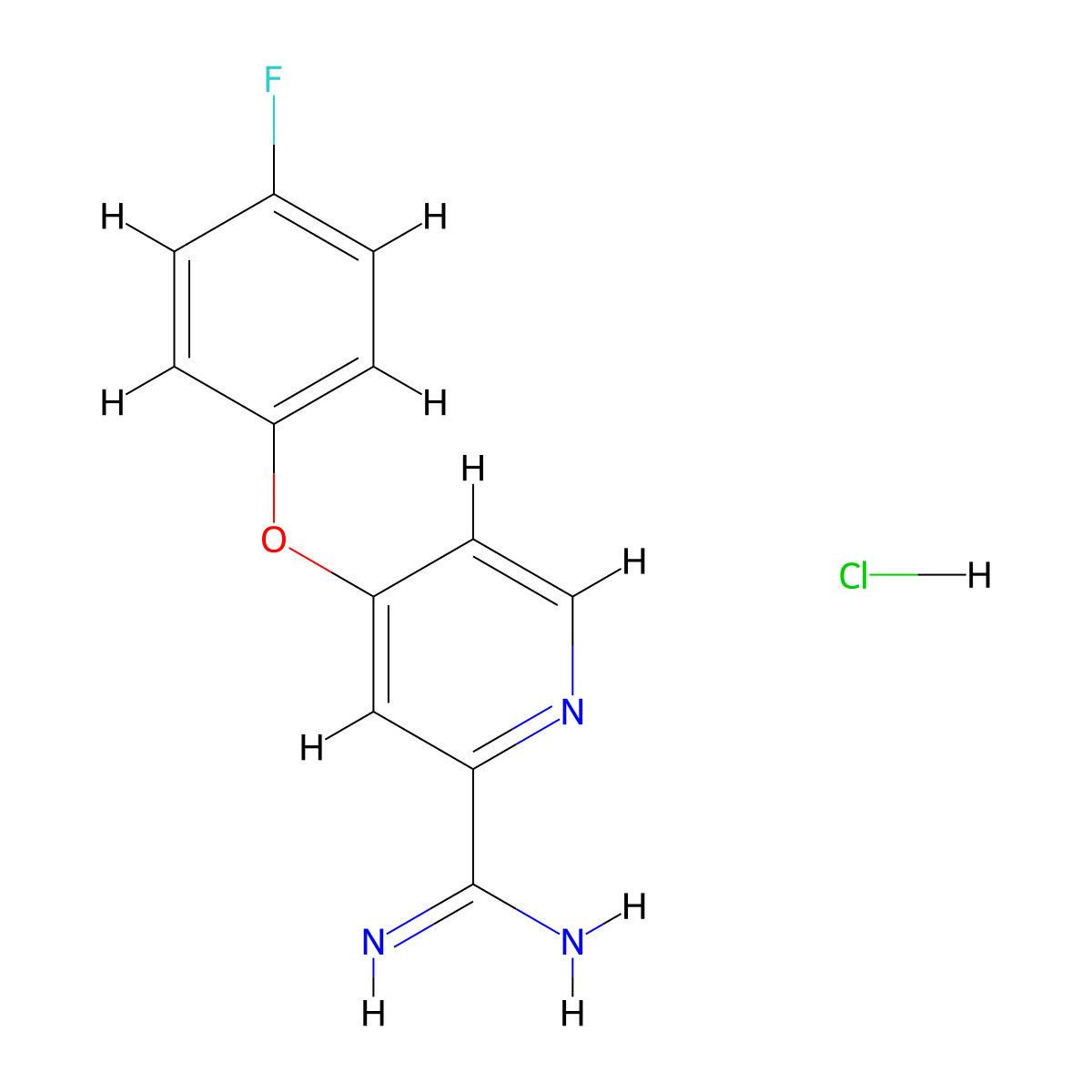 4-(4-Fluorophenoxy)picolinimidamide hydrochloride molecular structure, CAS 1179361-99-9