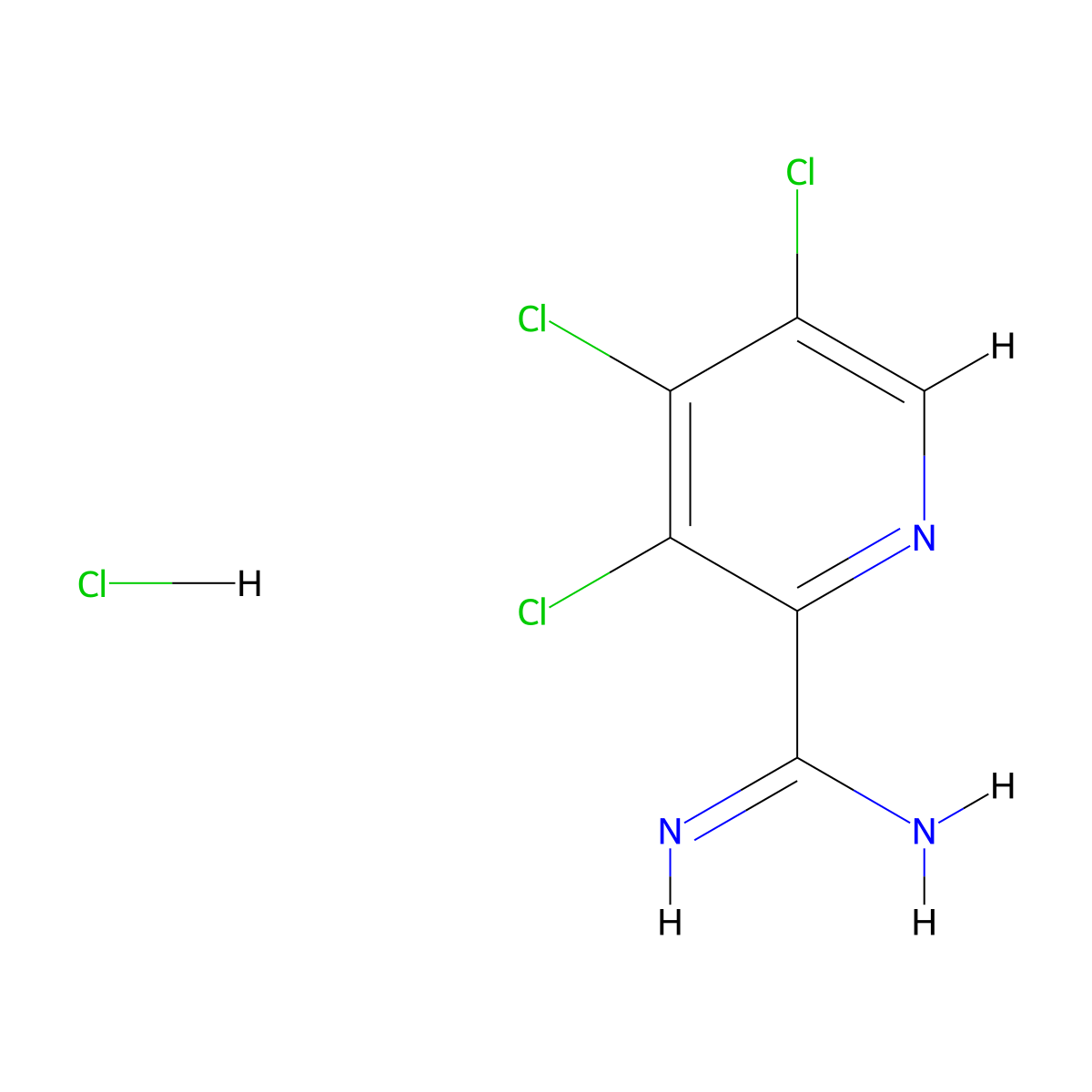 3,4,5-Trichloropicolinimidamide hydrochloride molecular structure, CAS 1179362-01-6