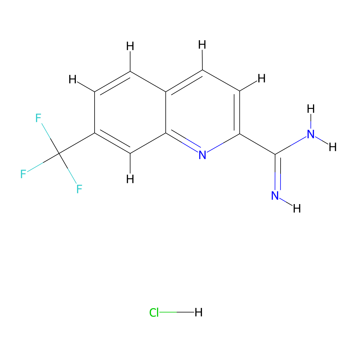 7-(Trifluoromethyl)quinoline-2-carboximidamide hydrochloride molecular structure, CAS 1179362-10-7