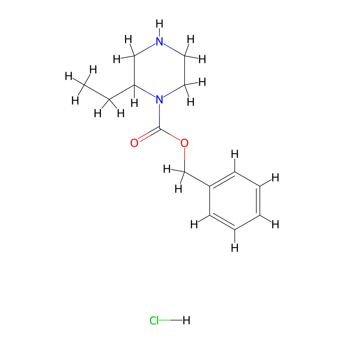 Benzyl 2-ethylpiperazine-1-carboxylate hydrochloride molecular structure, CAS 1179362-12-9