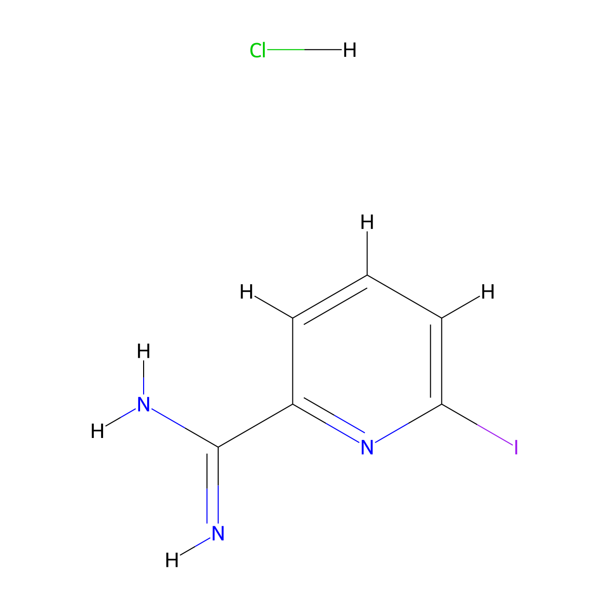 6-Iodopicolinimidamide hydrochloride molecular structure, CAS 1179362-13-0