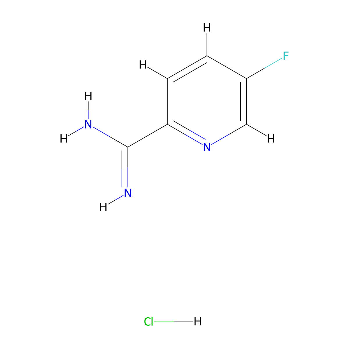 5-Fluoropicolinimidamide hydrochloride molecular structure, CAS 1179362-15-2