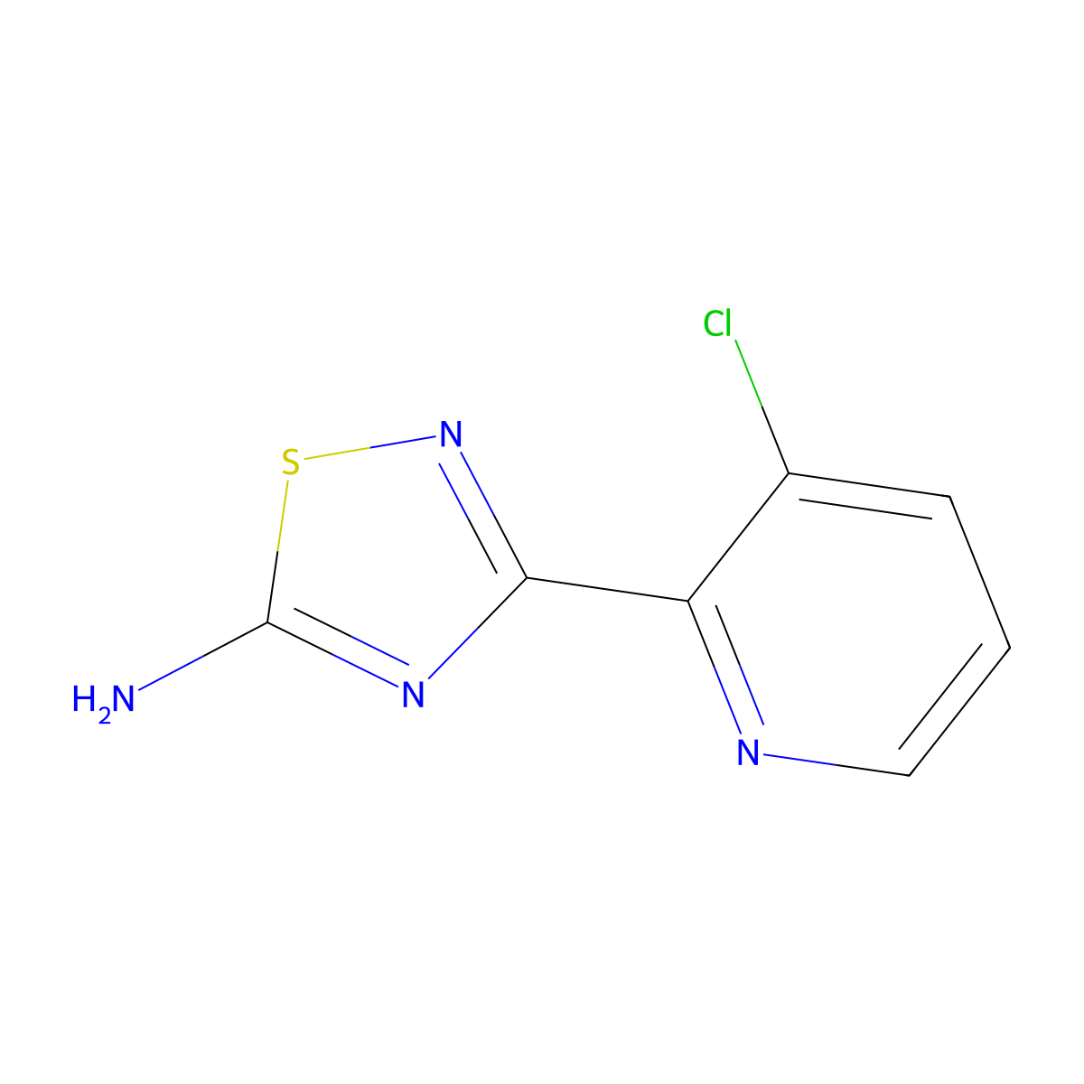 3-(3-Chloropyridin-2-yl)-1,2,4-thiadiazol-5-amine molecular structure, CAS 1179362-16-3
