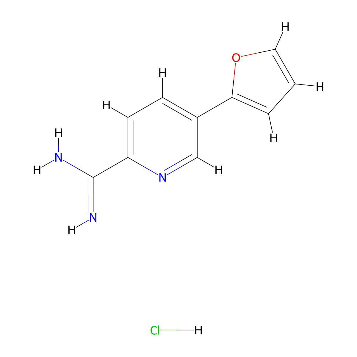 5-(Furan-2-yl)picolinimidamide hydrochloride molecular structure, CAS 1179362-27-6