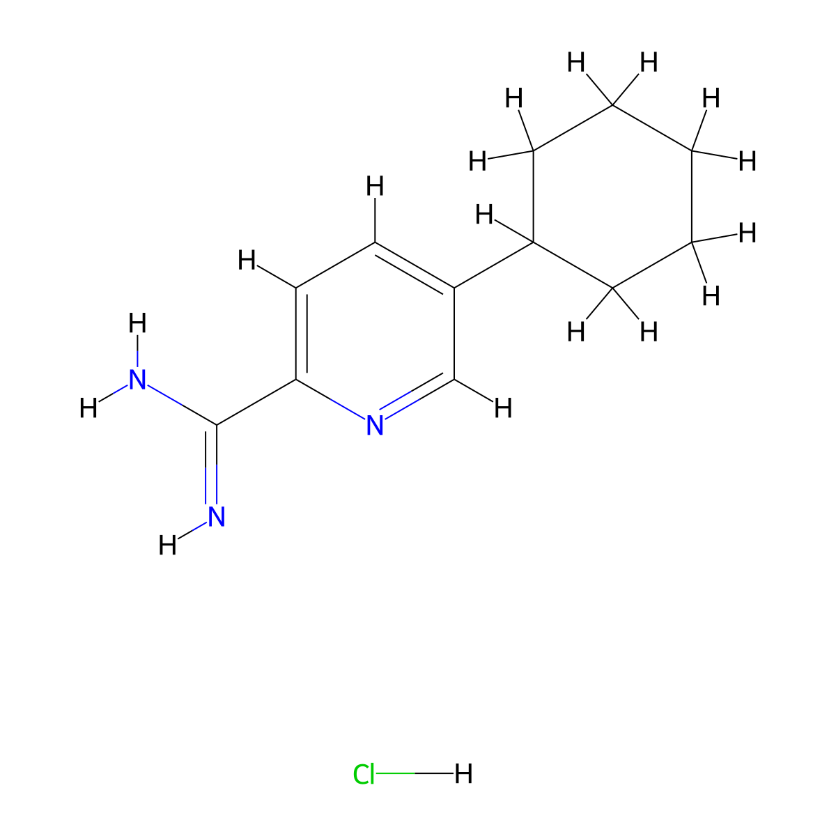 5-Cyclohexylpicolinimidamide hydrochloride molecular structure, CAS 1179362-32-3