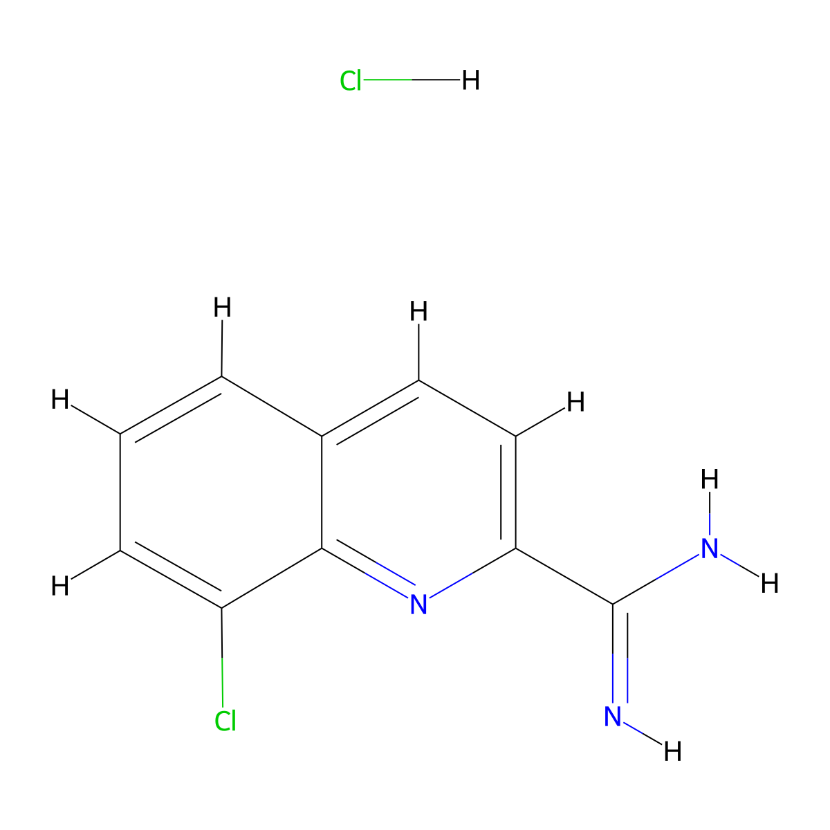 8-Chloroquinoline-2-carboximidamide hydrochloride molecular structure, CAS 1179362-34-5