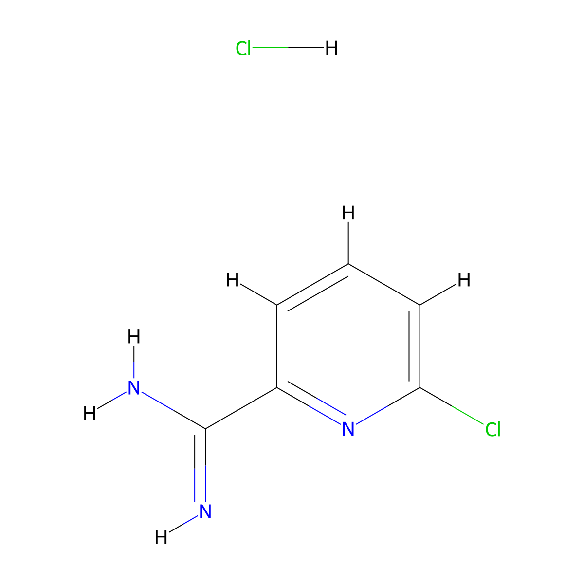 6-Chloropicolinimidamide hydrochloride molecular structure, CAS 1179362-38-9