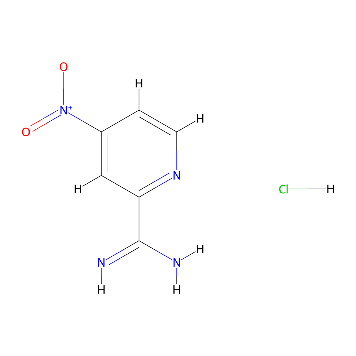 4-Nitropicolinimidamide hydrochloride molecular structure, CAS 1179362-41-4