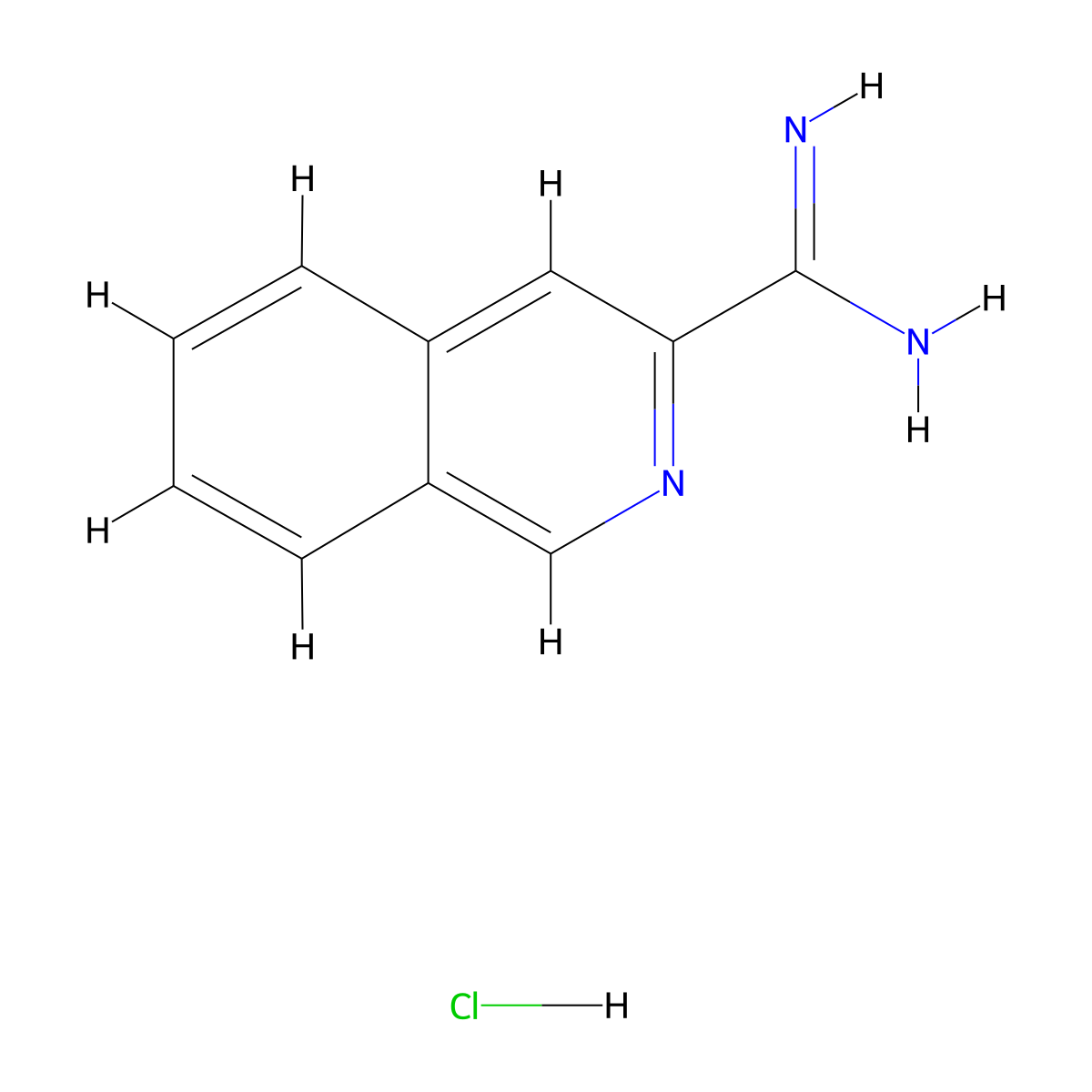 Isoquinoline-3-carboximidamide hydrochloride molecular structure, CAS 1179362-42-5
