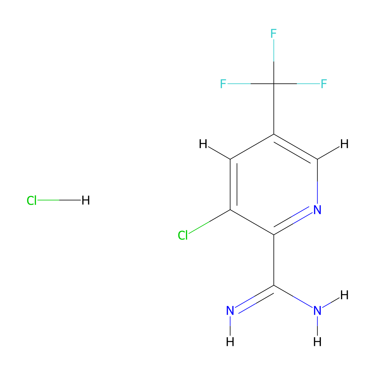 3-Chloro-5-(trifluoromethyl)picolinimidamide hydrochloride molecular structure, CAS 1179362-45-8