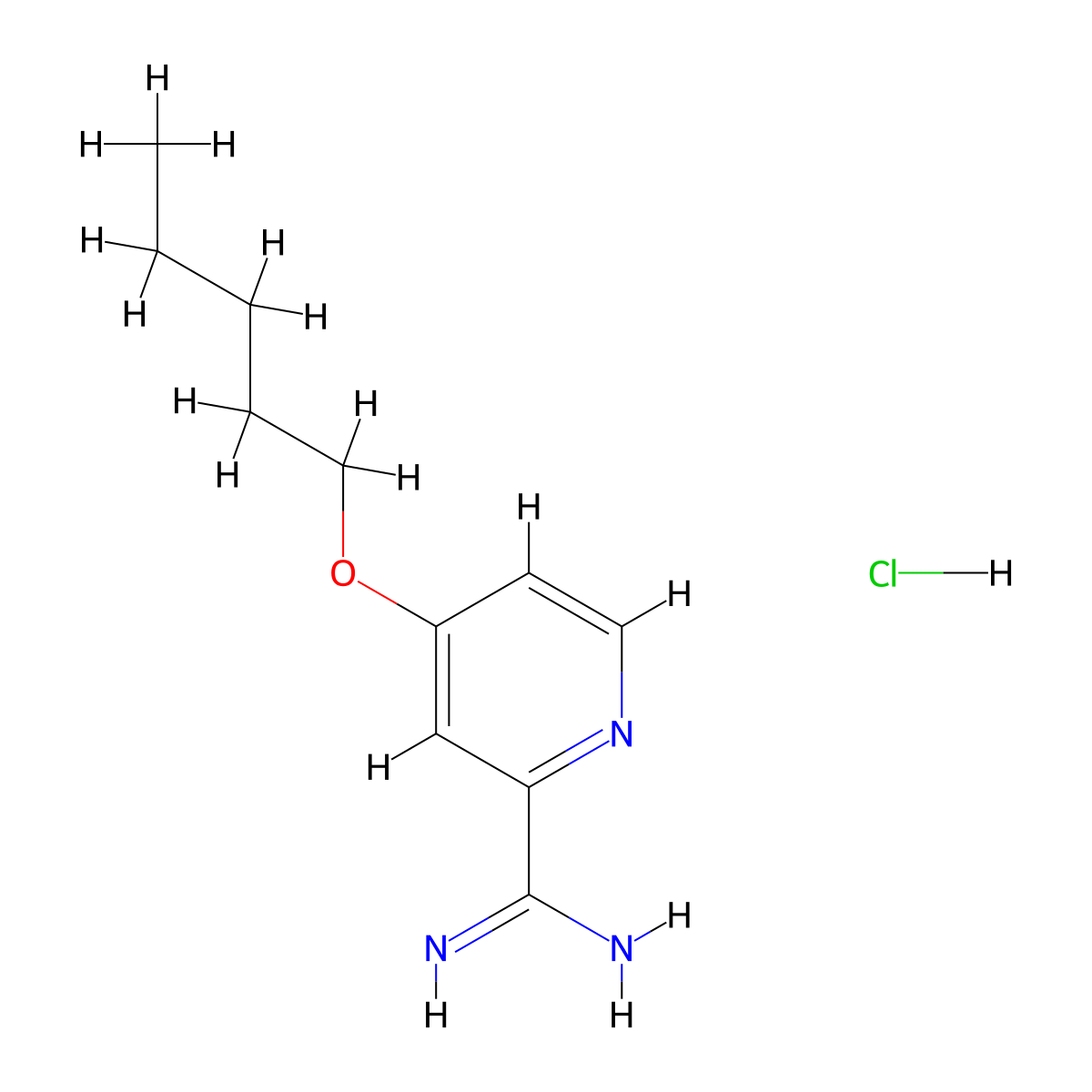 4-(Pentyloxy)picolinimidamide hydrochloride molecular structure, CAS 1179362-46-9