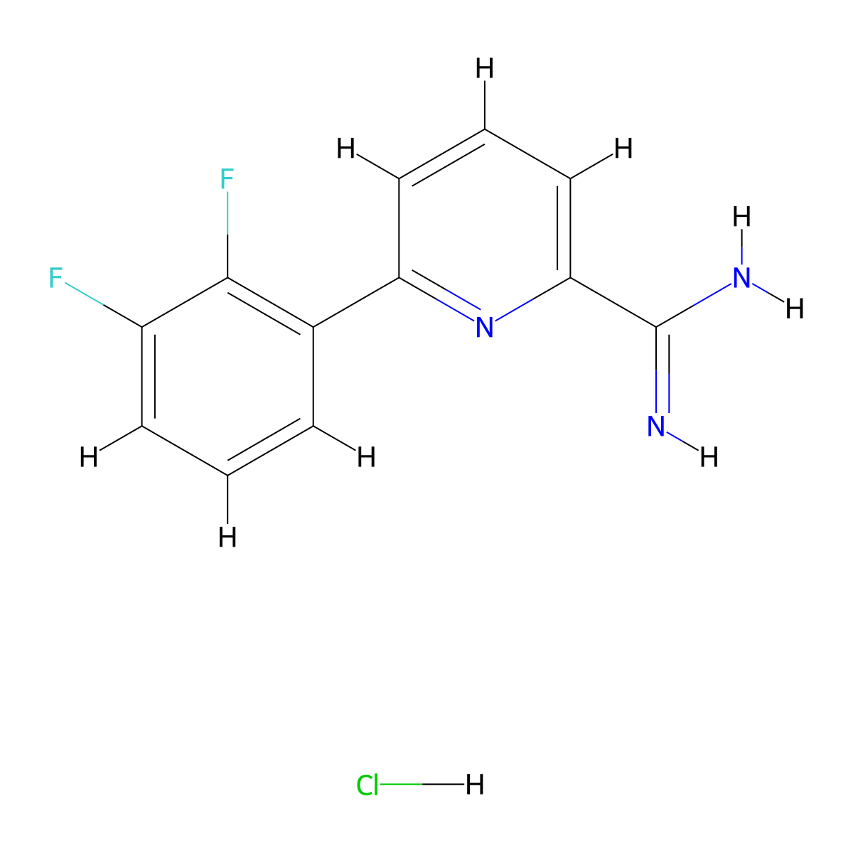 6-(2,3-Difluorophenyl)picolinimidamide hydrochloride molecular structure, CAS 1179362-58-3