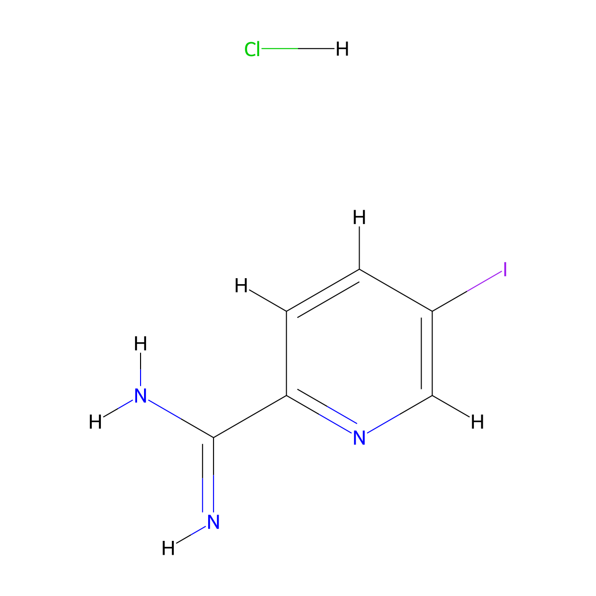 5-Iodopicolinimidamide hydrochloride molecular structure, CAS 1179362-65-2