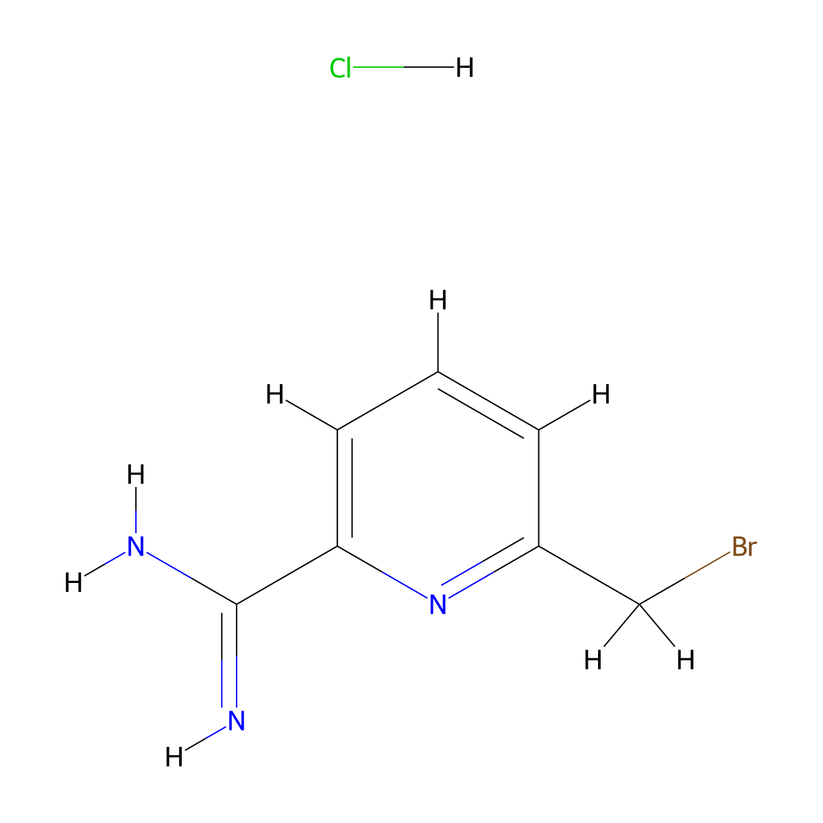 6-(Bromomethyl)picolinimidamide hydrochloride molecular structure, CAS 1179362-86-7