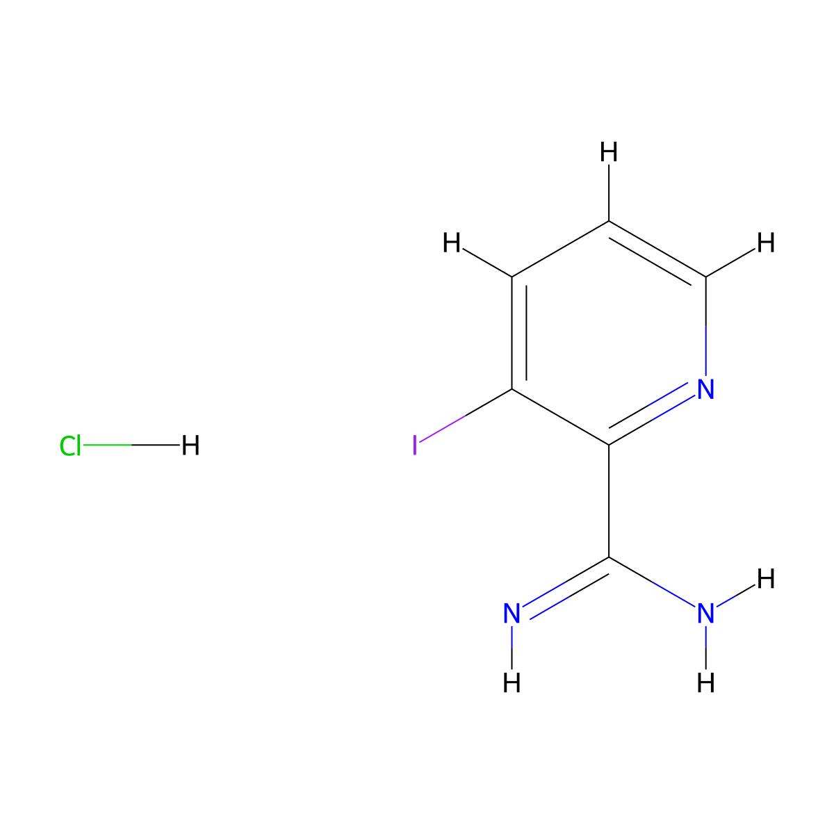 3-Iodopicolinimidamide hydrochloride molecular structure, CAS 1179362-93-6