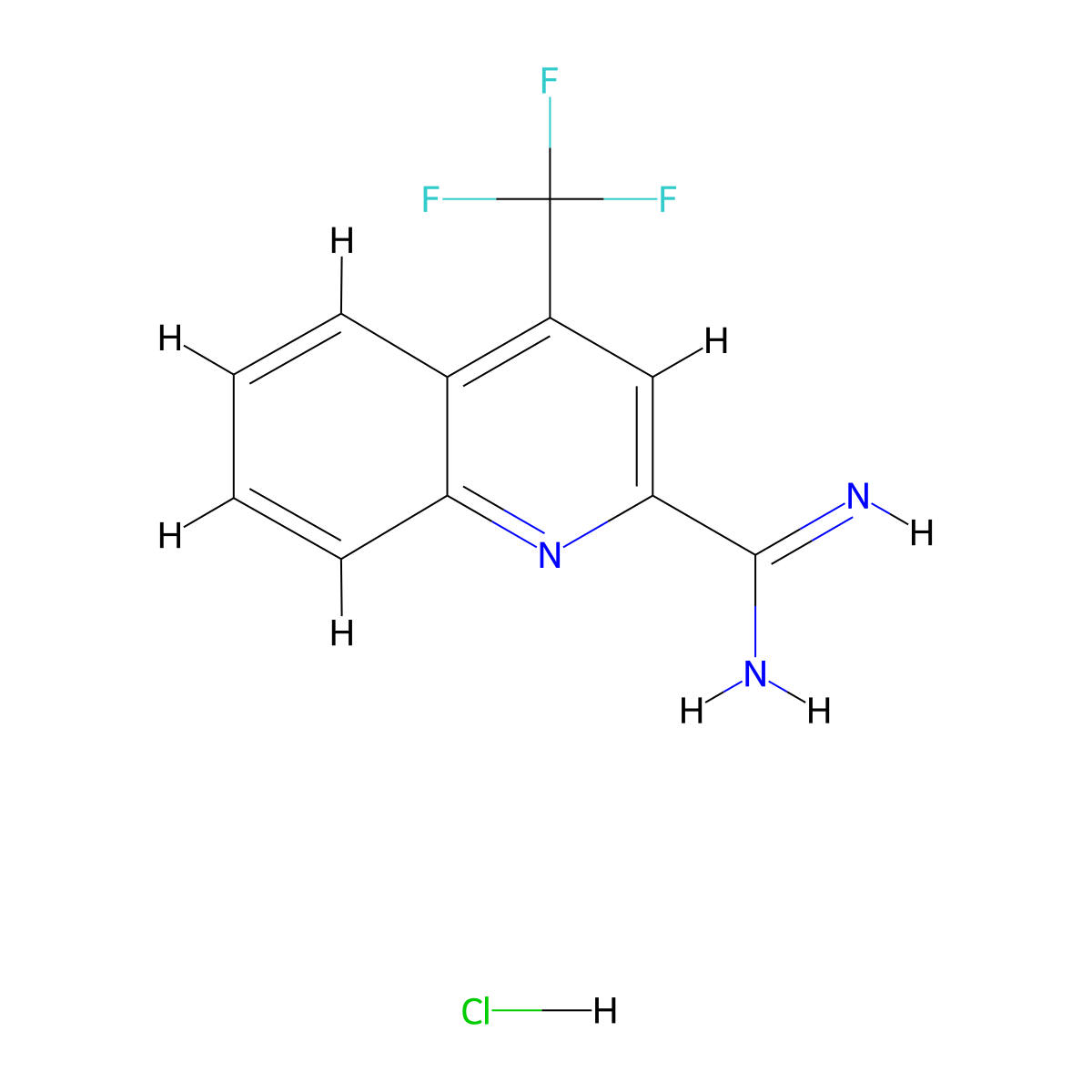 4-(Trifluoromethyl)quinoline-2-carboximidamide hydrochloride molecular structure, CAS 1179362-98-1