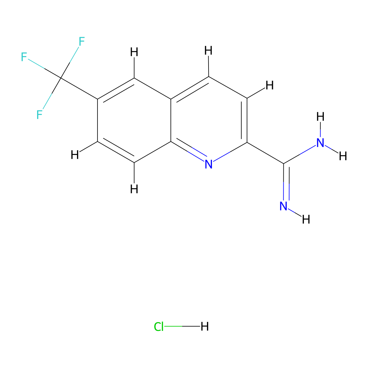 6-(Trifluoromethyl)quinoline-2-carboximidamide hydrochloride molecular structure, CAS 1179363-00-8
