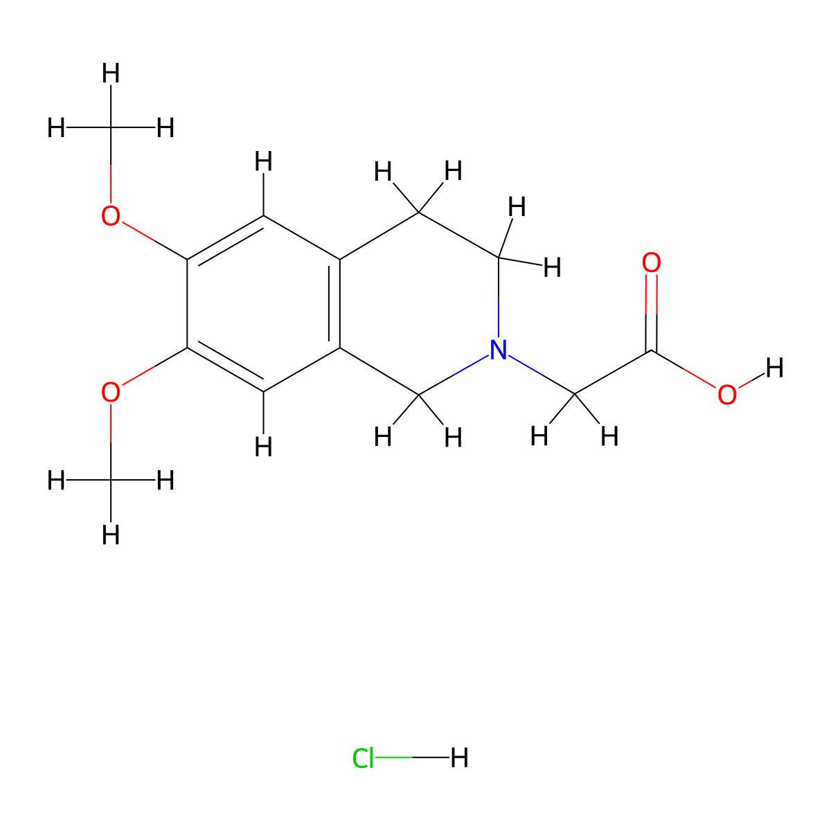 2-(6,7-dimethoxy-3,4-dihydroisoquinolin-2(1H)-yl)acetic acid hydrochloride molecular structure, CAS 1179364-74-9