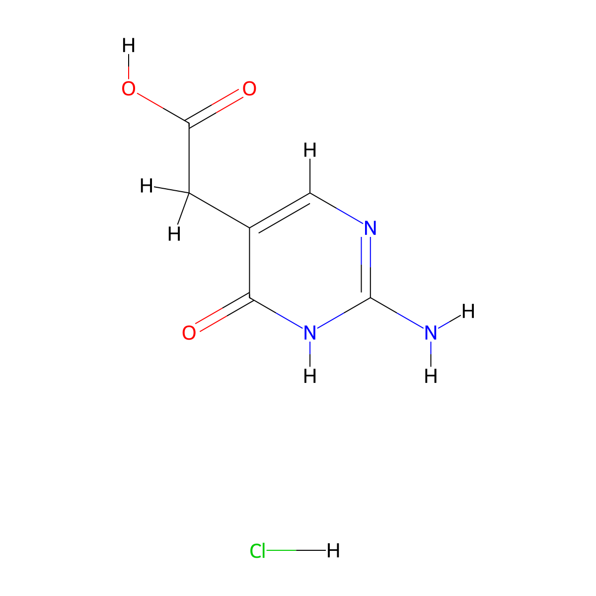 2-(2-Amino-4-hydroxypyrimidin-5-yl)acetic acid hydrochloride molecular structure, CAS 1179364-82-9