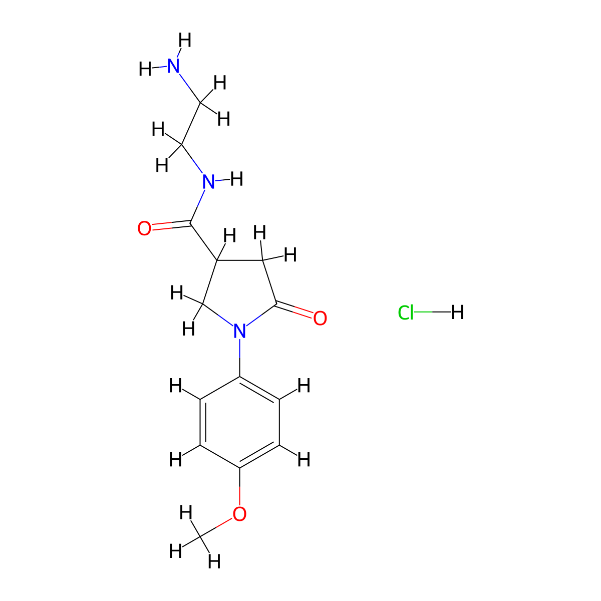 N-(2-Aminoethyl)-1-(4-methoxyphenyl)-5-oxopyrrolidine-3-carboxamide hydrochloride molecular structure, CAS 1179366-94-9