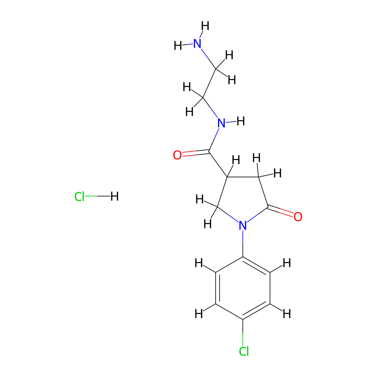 N-(2-Aminoethyl)-1-(4-chlorophenyl)-5-oxopyrrolidine-3-carboxamide;hydrochloride molecular structure, CAS 1179370-29-6