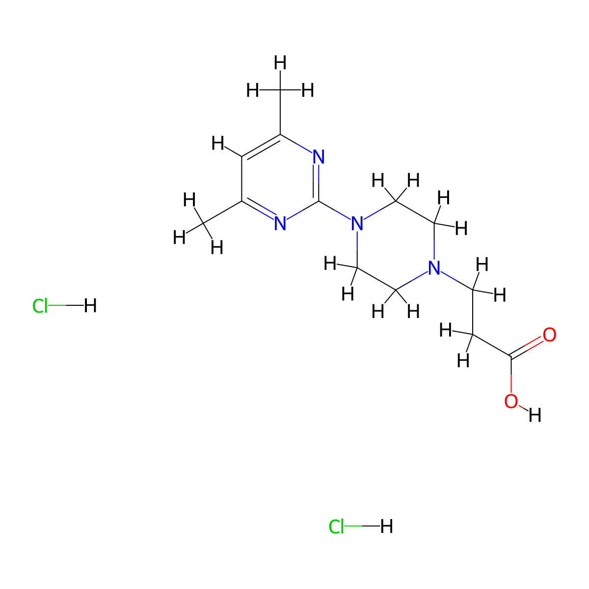 3-(4-(4,6-Dimethylpyrimidin-2-yl)piperazin-1-yl)propanoic acid dihydrochloride molecular structure, CAS 1179371-28-8