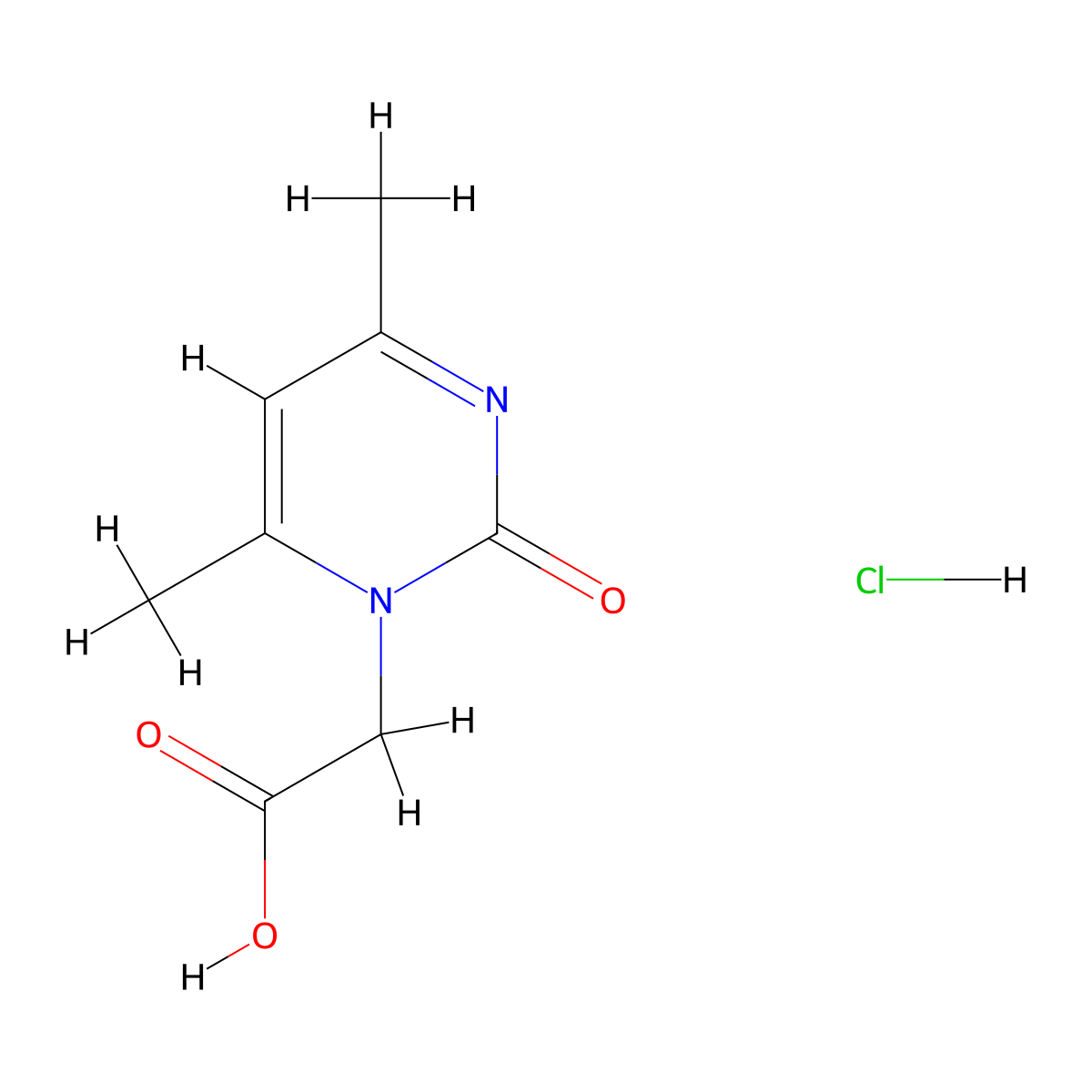 2-(4,6-Dimethyl-2-oxo-1,2-dihydropyrimidin-1-yl)acetic acid hydrochloride molecular structure, CAS 1179377-17-3