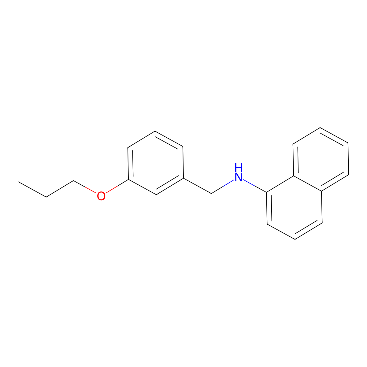 N-(3-propoxybenzyl)naphthalen-1-amine molecular structure, CAS 1179381-12-4