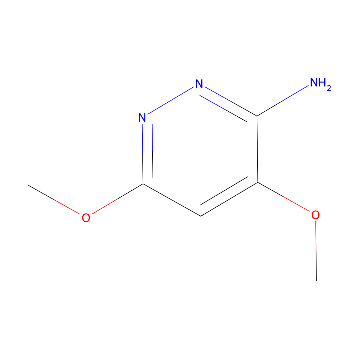 4,6-Dimethoxypyridazin-3-amine molecular structure, CAS 1179387-22-4