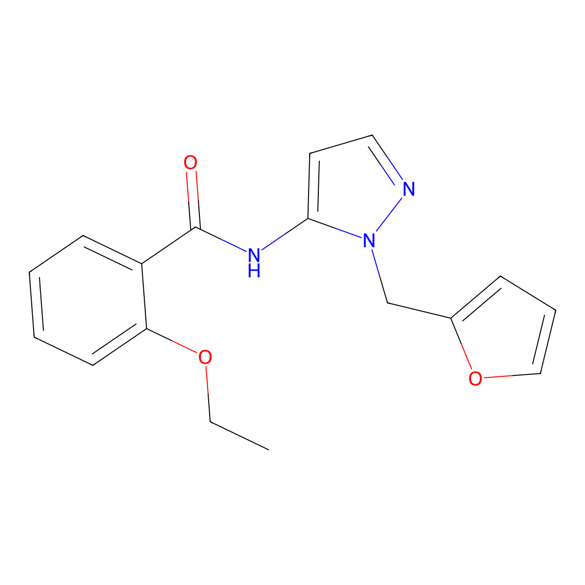 2-ethoxy-N-[1-(furan-2-ylmethyl)-1H-pyrazol-5-yl]benzamide molecular structure, CAS 1179389-26-4