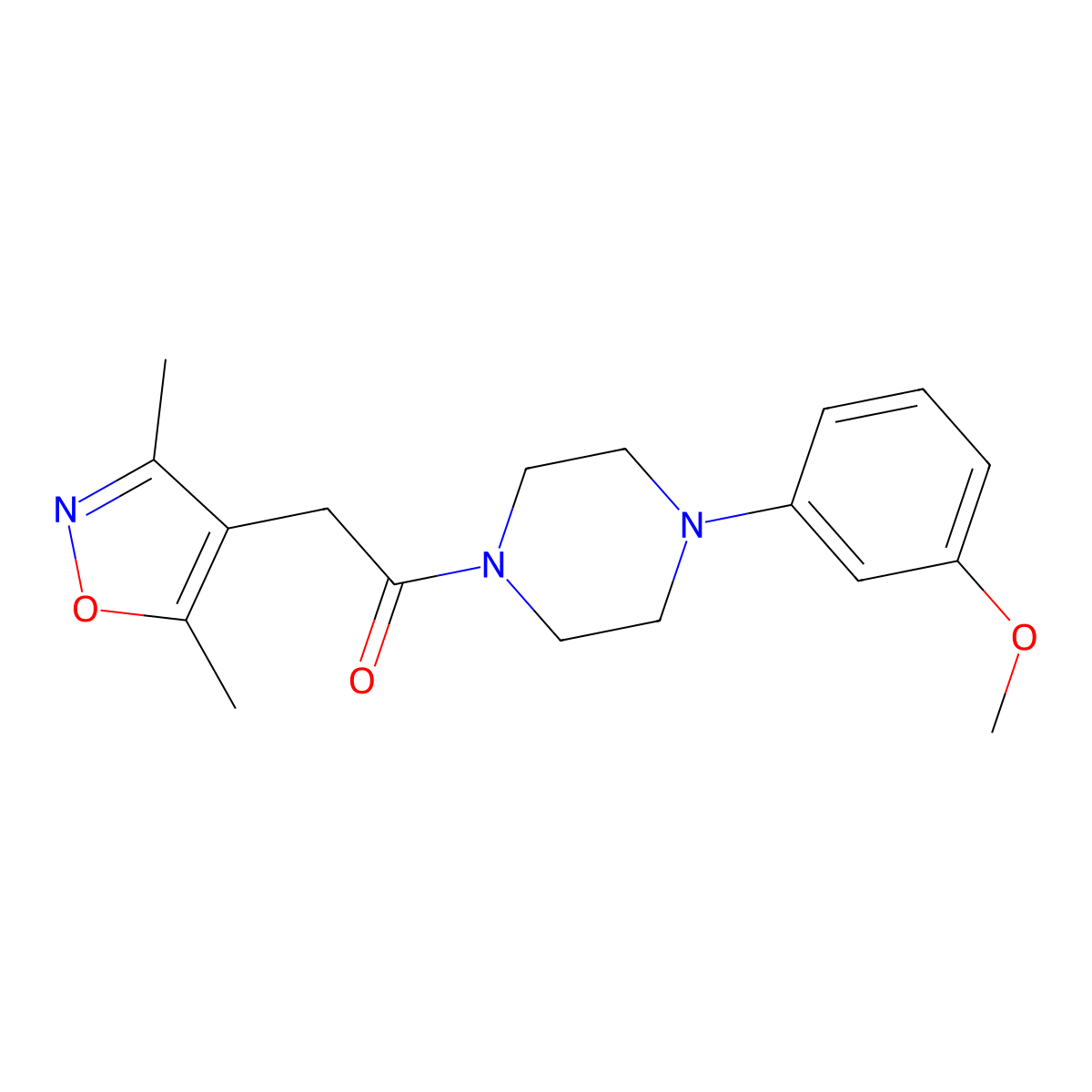 2-(3,5-Dimethyl-1,2-oxazol-4-yl)-1-[4-(3-methoxyphenyl)piperazin-1-yl]ethanone molecular structure, CAS 1179397-23-9