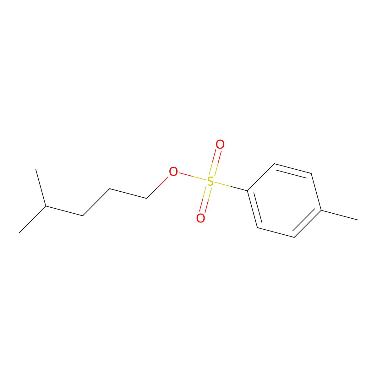 4-Methylpentyl 4-methylbenzene-1-sulfonate molecular structure, CAS 117940-58-6