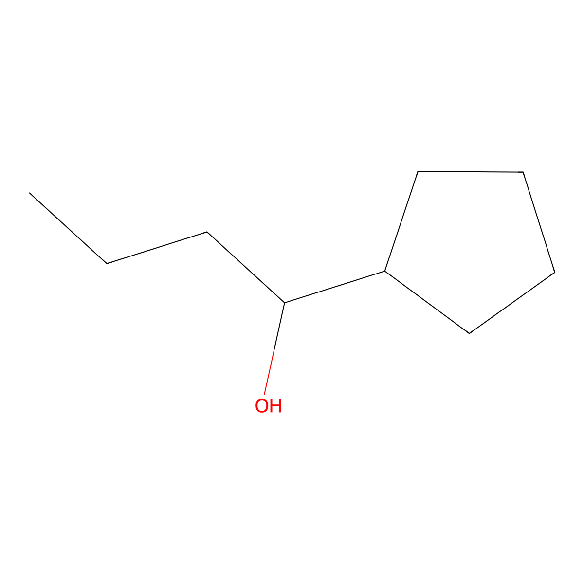 1-Cyclopentylbutan-1-ol molecular structure, CAS 117941-77-2