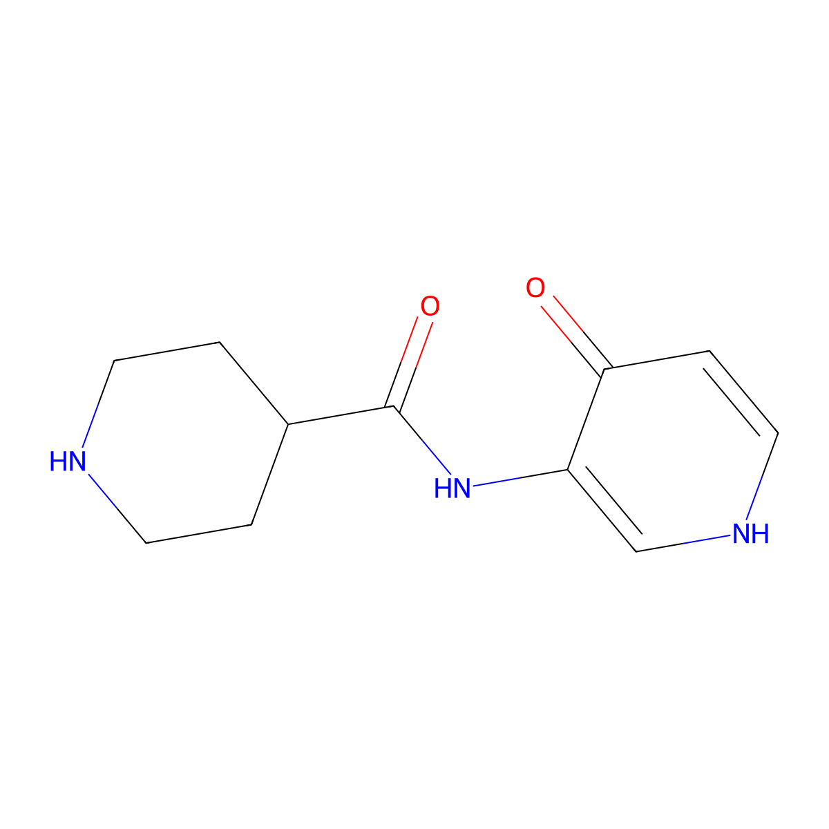 N-(4-hydroxypyridin-3-yl)piperidine-4-carboxamide molecular structure, CAS 1179411-14-3