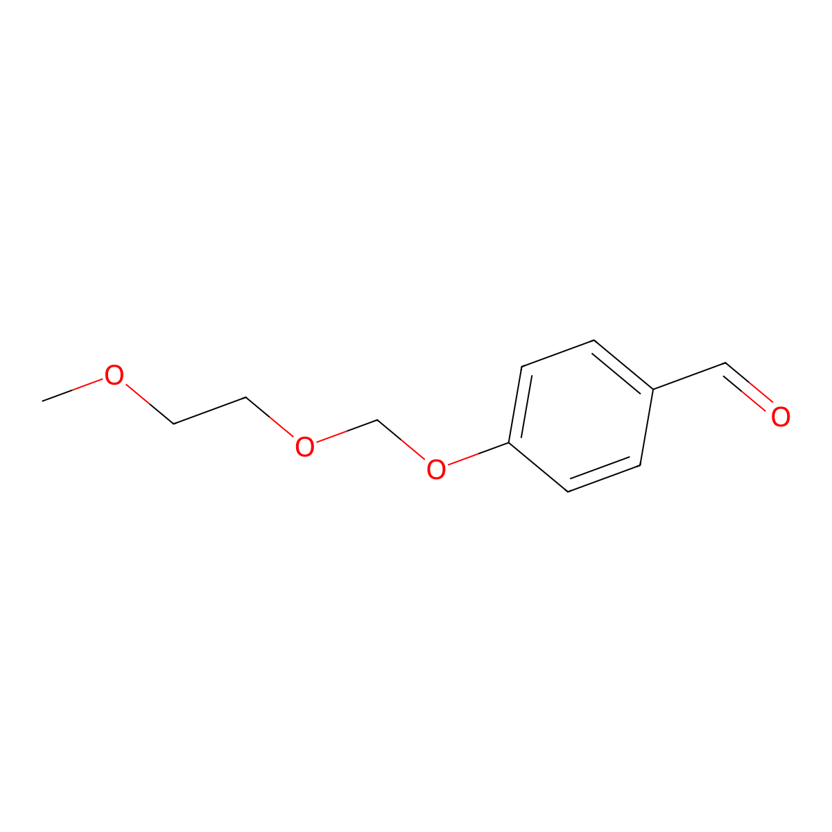 Benzaldehyde, 4-[(2-methoxyethoxy)methoxy]- molecular structure, CAS 117942-41-3