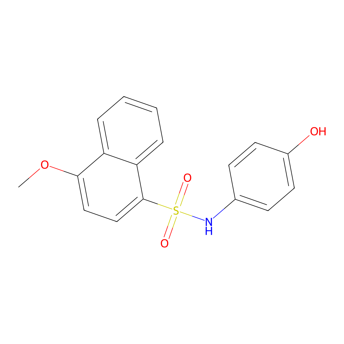 (4-Hydroxyphenyl)[(4-methoxynaphthyl)sulfonyl]amine molecular structure, CAS 1179434-91-3