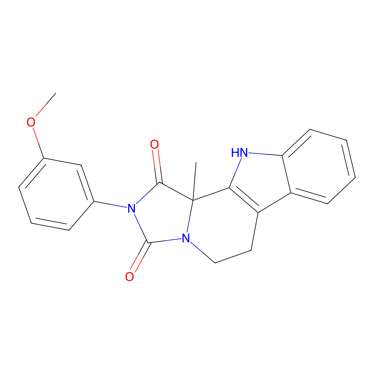 2-(3-methoxyphenyl)-11b-methyl-5,6,11,11b-tetrahydro-1H-imidazo[1',5':1,2]pyrido[3,4-b]indole-1,3(2H)-dione molecular structure, CAS 1179440-49-3