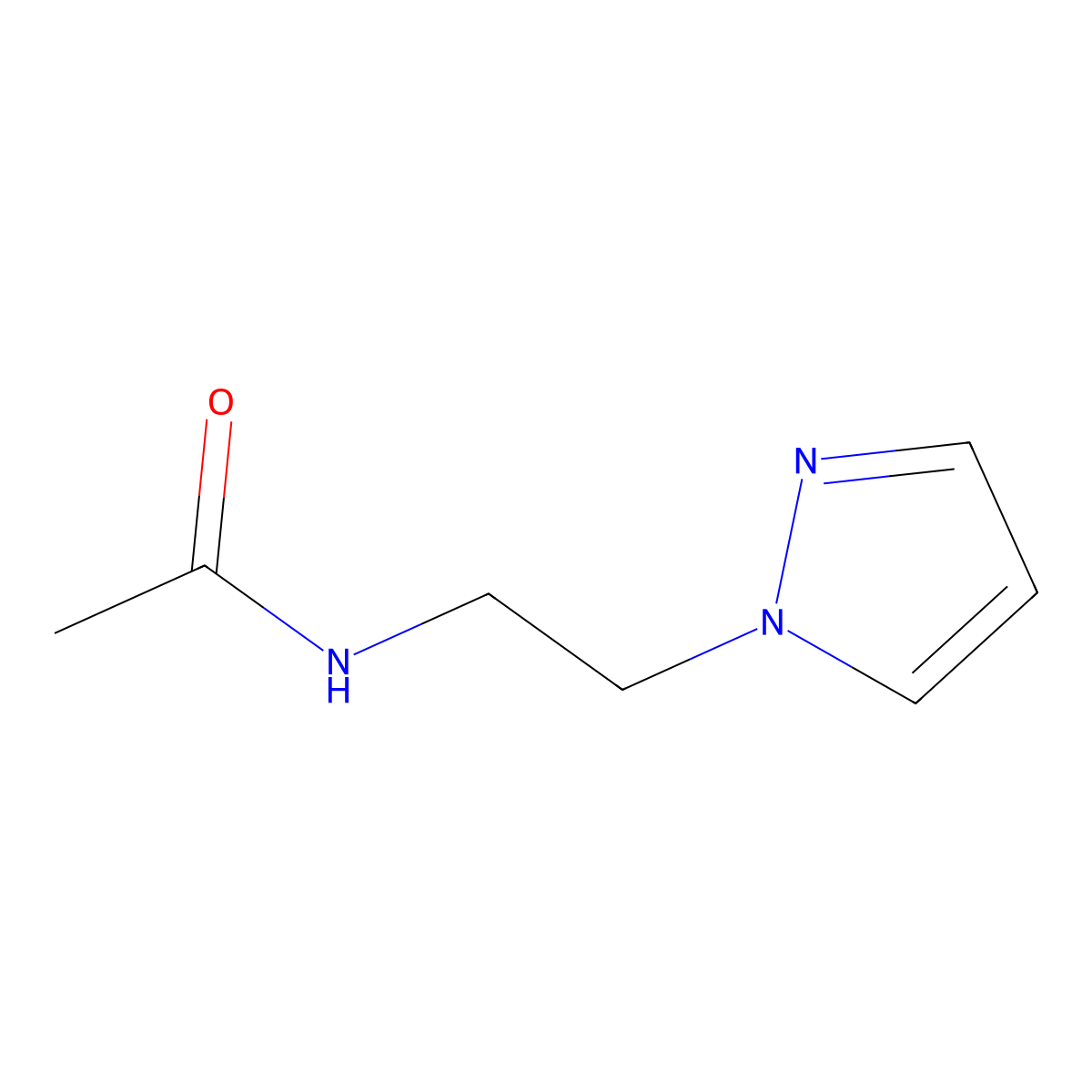 N-(2-(1H-Pyrazol-1-yl)ethyl)acetamide molecular structure, CAS 1179470-68-8
