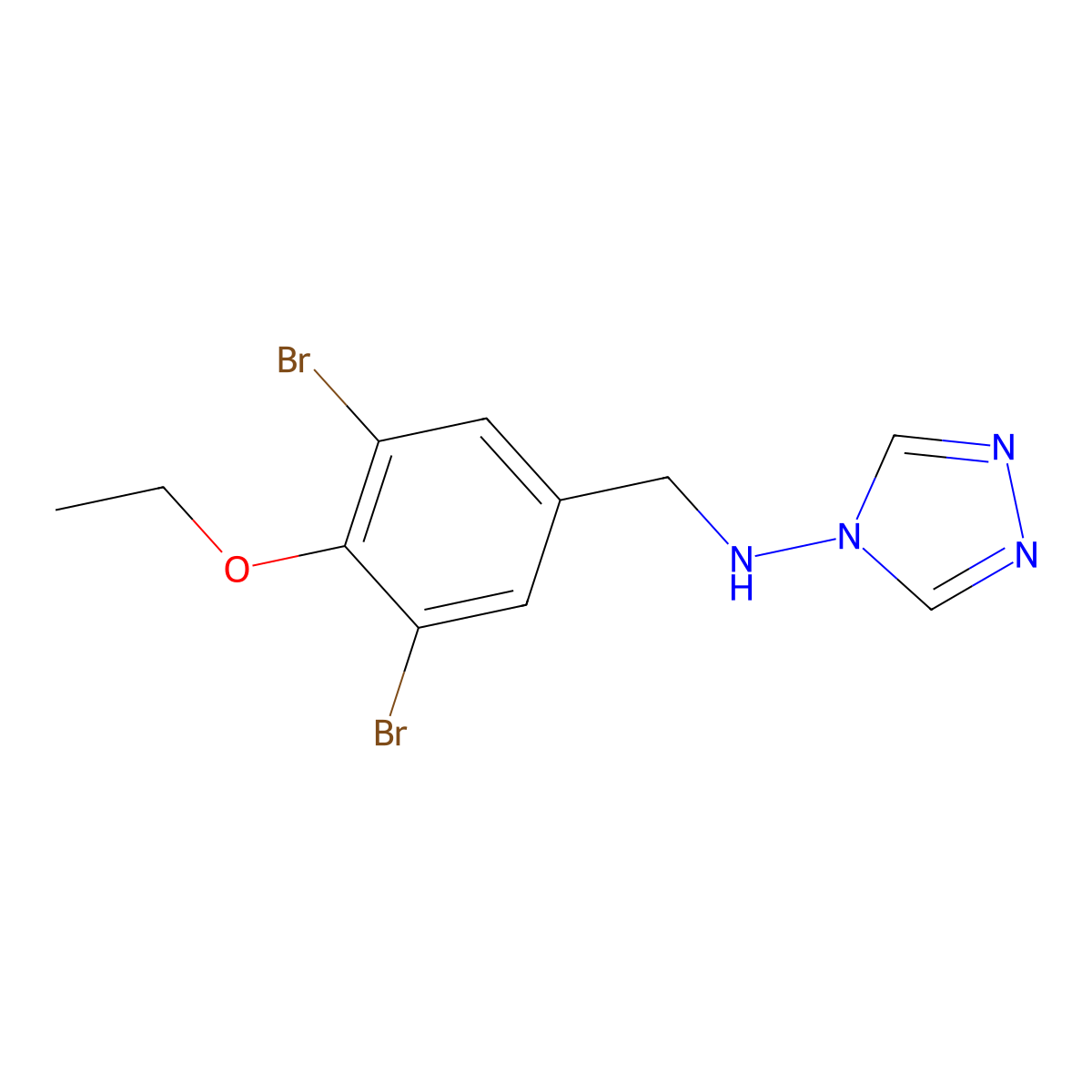 N-(3,5-dibromo-4-ethoxybenzyl)-N-(4H-1,2,4-triazol-4-yl)amine molecular structure, CAS 1179471-82-9