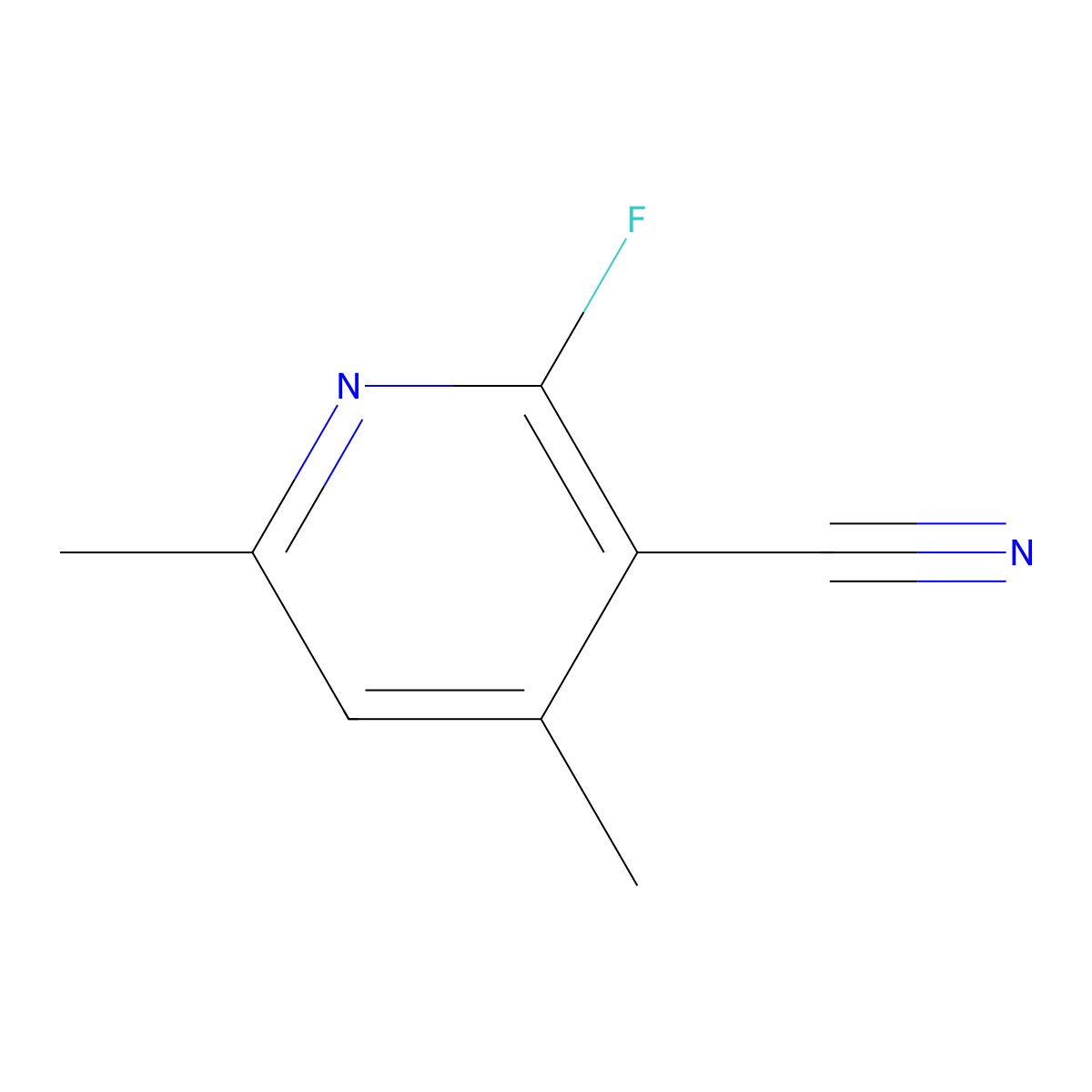 2-Fluoro-4,6-dimethylpyridine-3-carbonitrile molecular structure, CAS 1179487-78-5