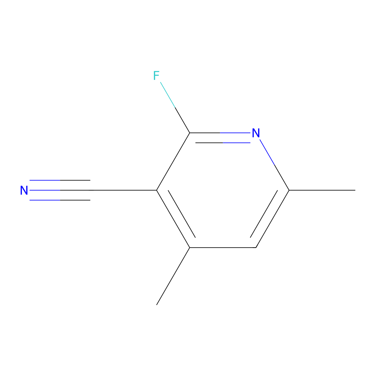 2-Fluoro-4,6-dimethylpyridine-3-carbonitrile molecular structure, CAS 1179487-78-5