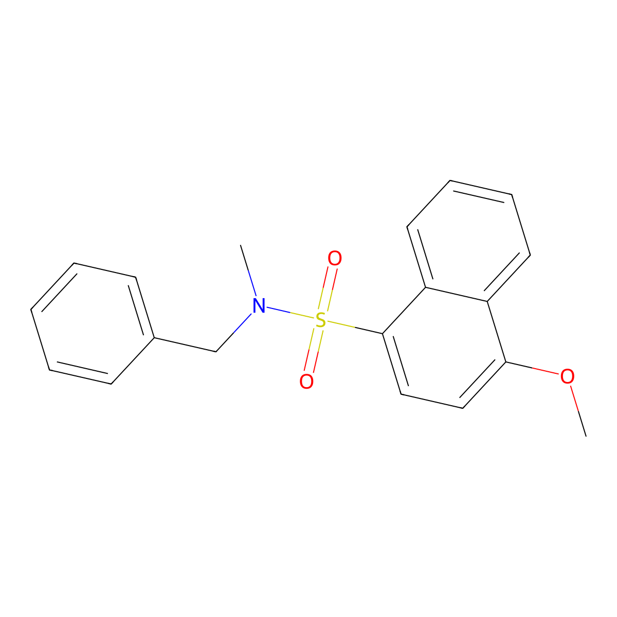 N-benzyl-4-methoxy-N-methylnaphthalene-1-sulfonamide molecular structure, CAS 1179492-70-6