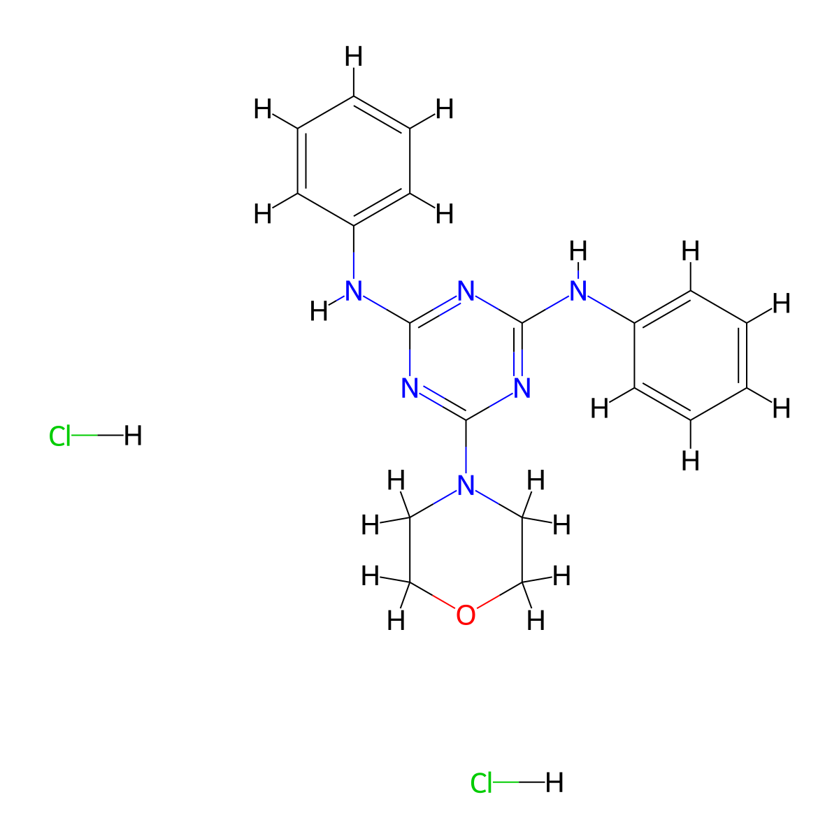 6-morpholino-N2,N4-diphenyl-1,3,5-triazine-2,4-diamine dihydrochloride molecular structure, CAS 1179494-70-2