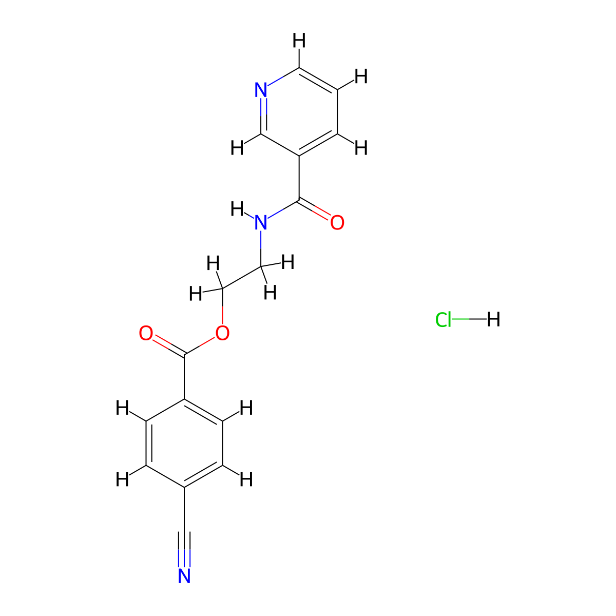2-(Nicotinamido)ethyl 4-cyanobenzoate hydrochloride molecular structure, CAS 1179501-24-6