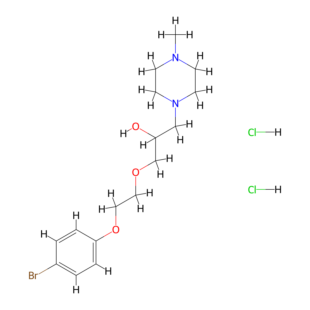 1-(2-(4-Bromophenoxy)ethoxy)-3-(4-methylpiperazin-1-yl)propan-2-ol dihydrochloride molecular structure, CAS 1179501-59-7