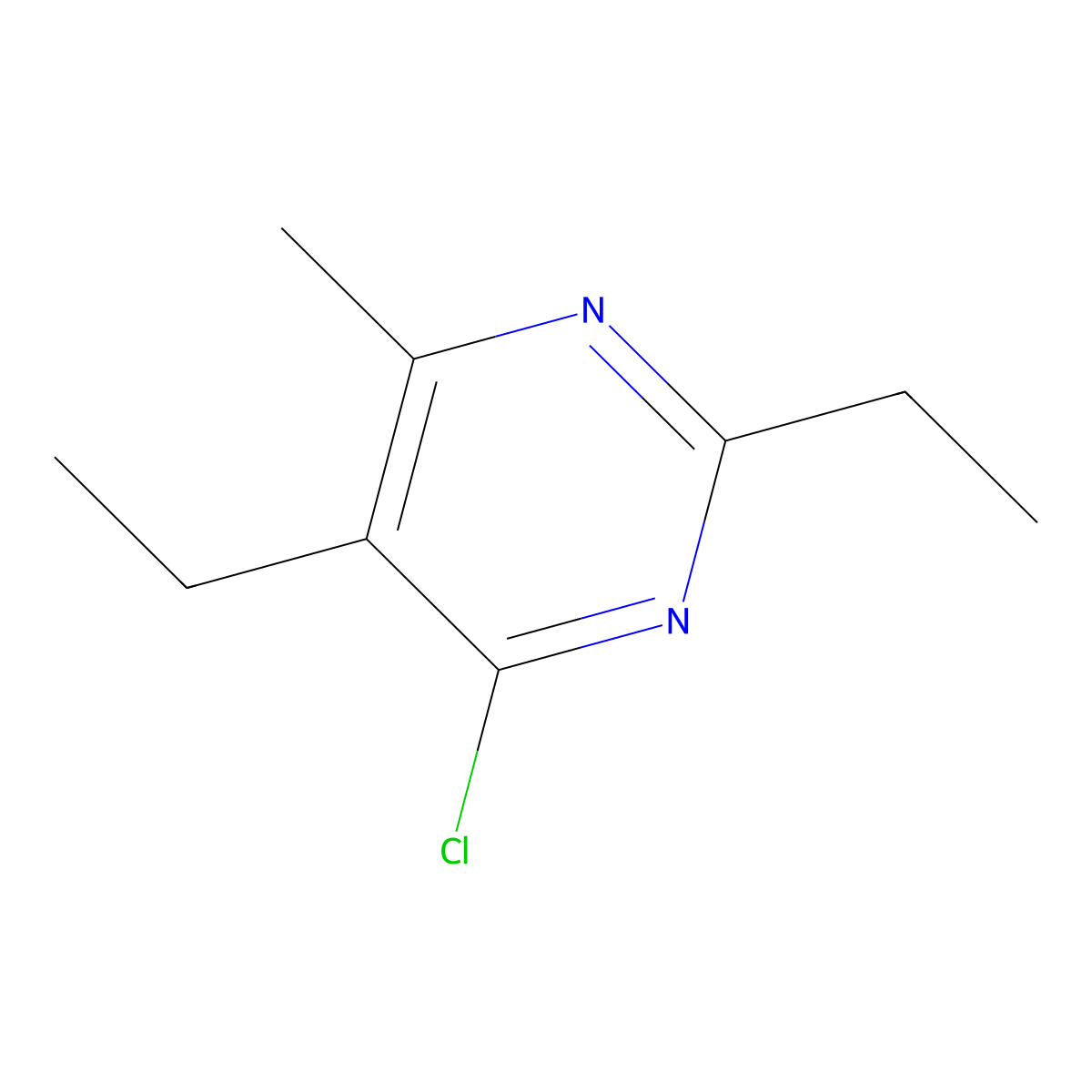4-Chloro-2,5-diethyl-6-methylpyrimidine molecular structure, CAS 1179505-54-4