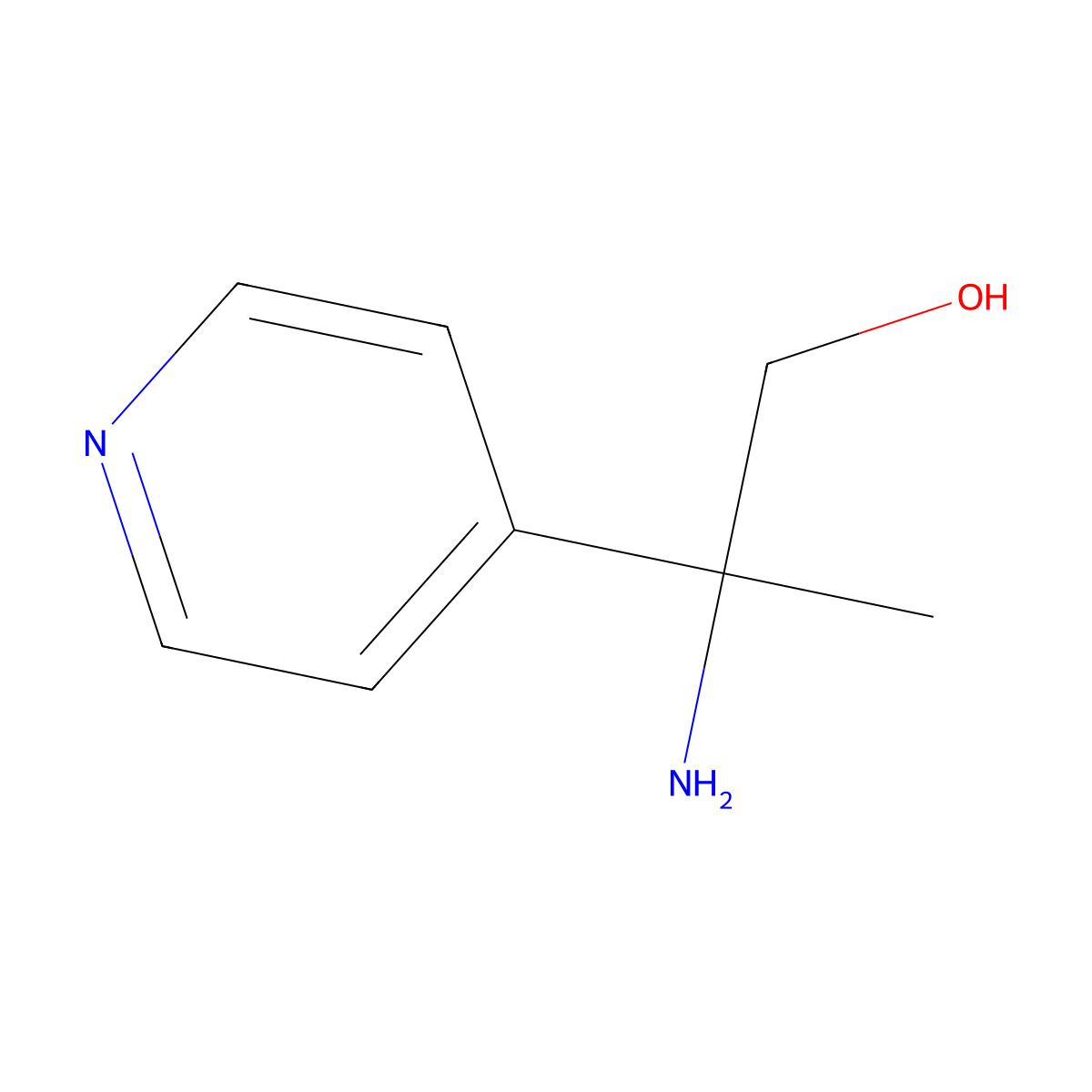 2-Amino-2-(pyridin-4-yl)propan-1-ol molecular structure, CAS 1179505-80-6