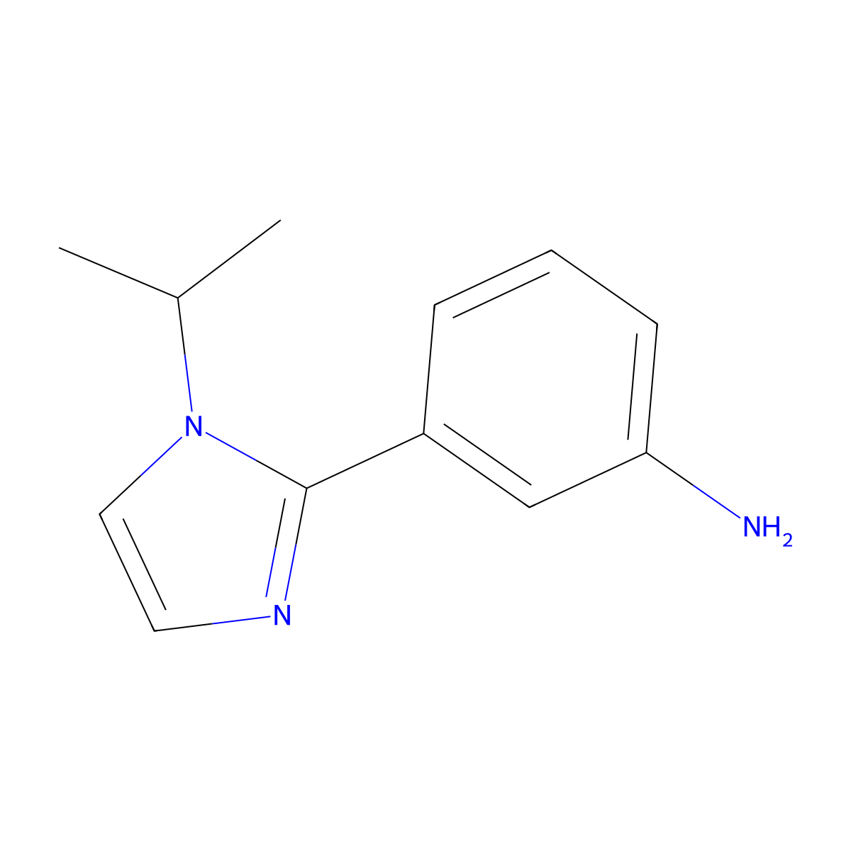 3-(1-Isopropyl-1h-imidazol-2-yl)aniline molecular structure, CAS 1179507-73-3