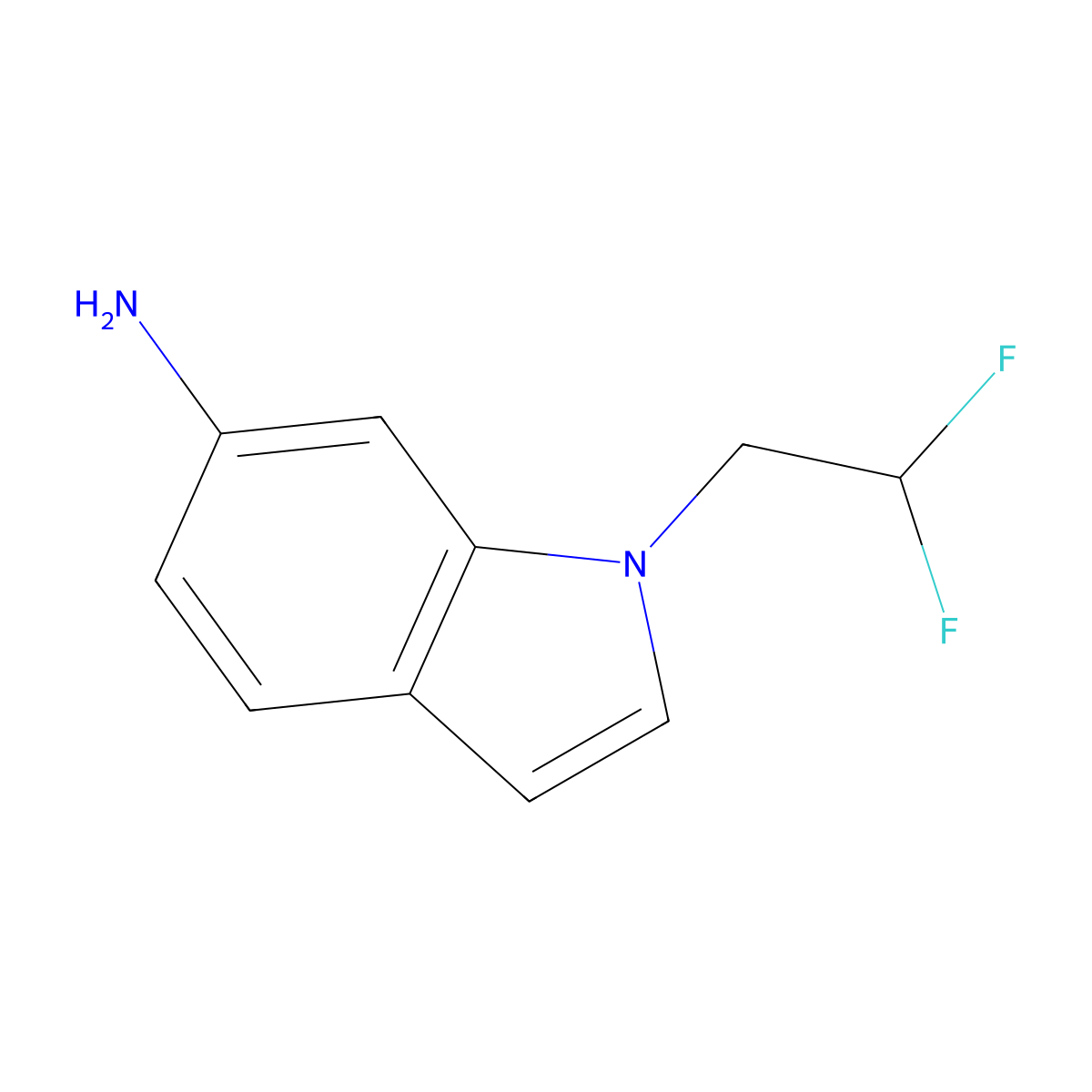 1-(2,2-Difluoroethyl)-1H-indol-6-amine molecular structure, CAS 1179511-11-5